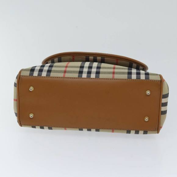 Burberrys Nova Check Hand Bag Canvas 2way Brown Auth yk11790 - Picture 5 of 16